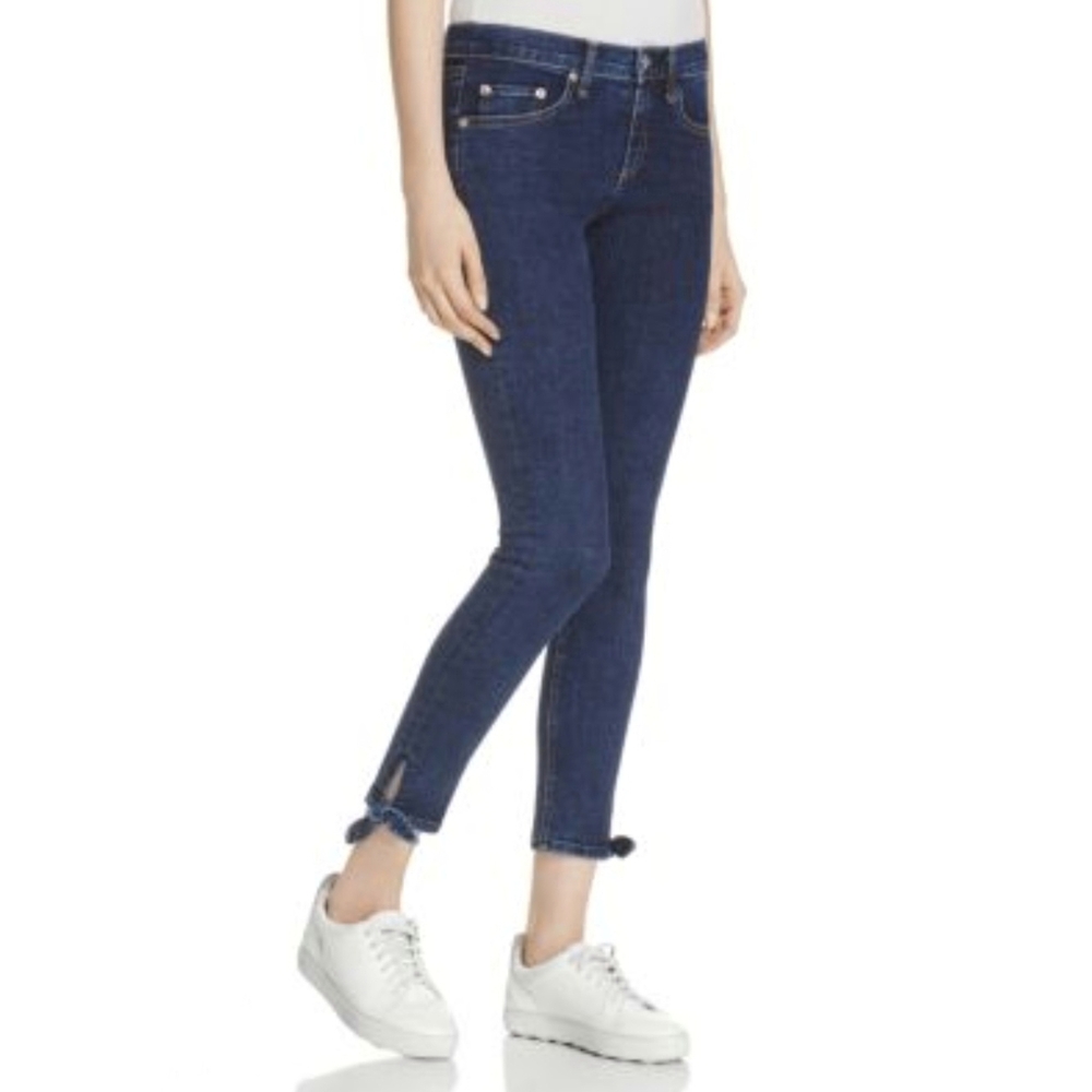 Rag & Bone Stevie Ankle Tie Skinny Denim Jeans In Paz Wash